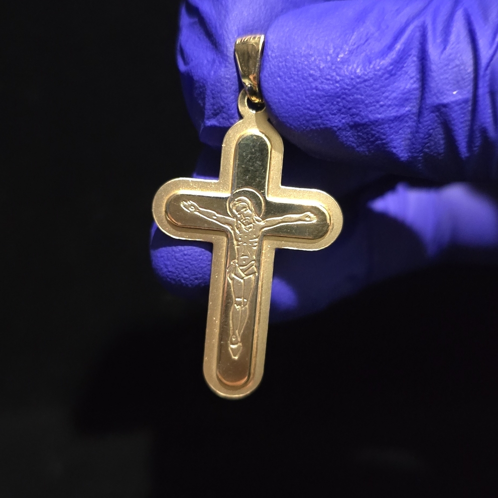 Gold Over 925 Sterling Silver Crucifix Pendant